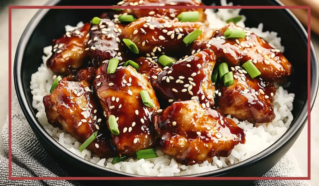 Sticky honey garlic chicken