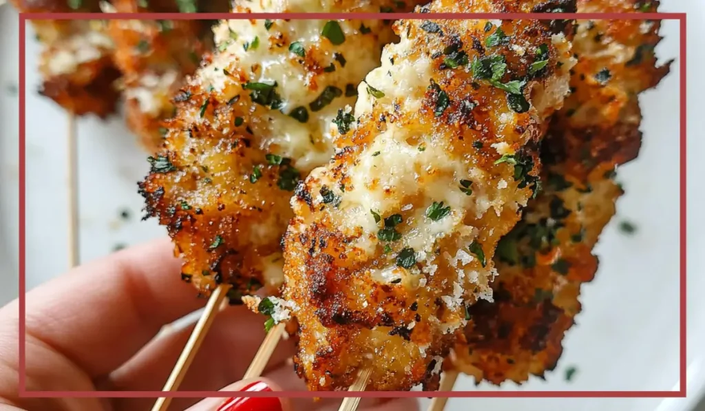 Garlic Parmesan Chicken Skewers