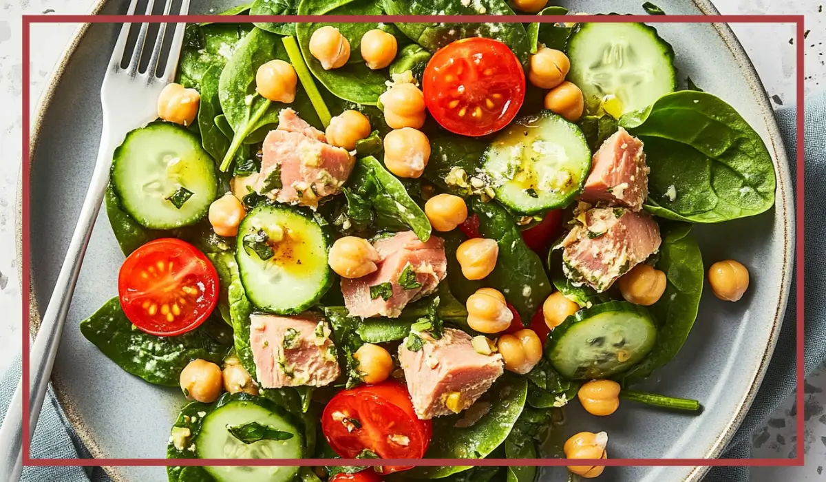 Mediterranean chickpea tuna salad