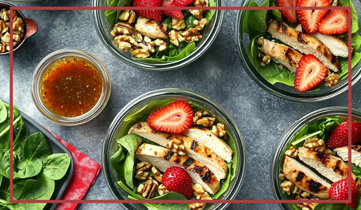 Strawberry Spinach Chicken Salad