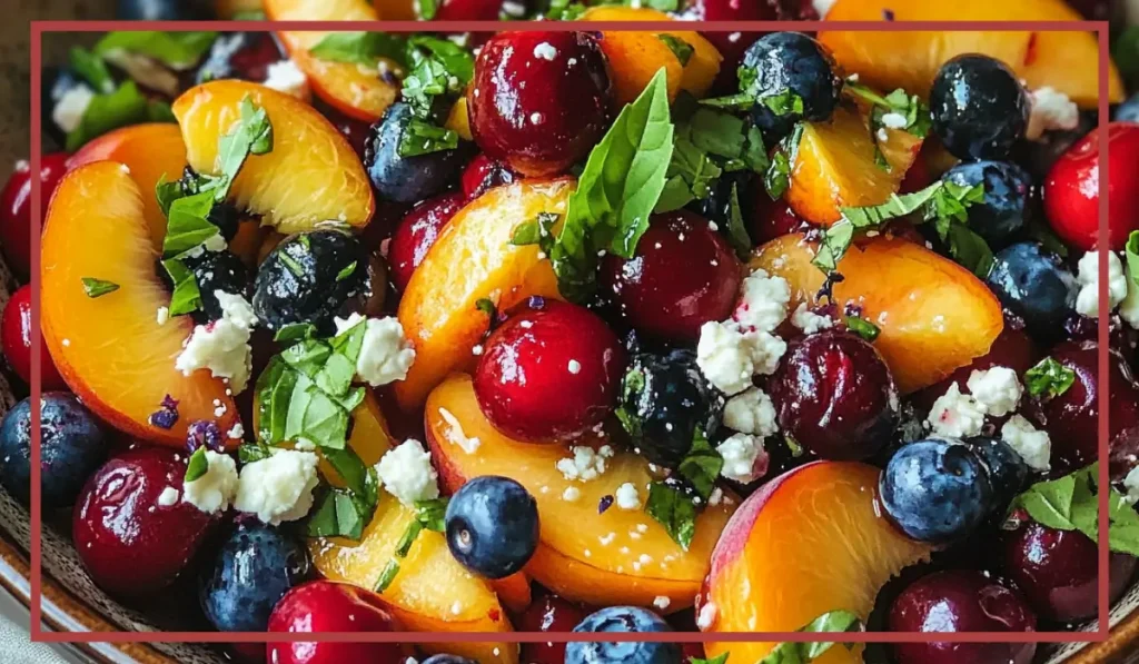 Summer Peach Blueberry Salad