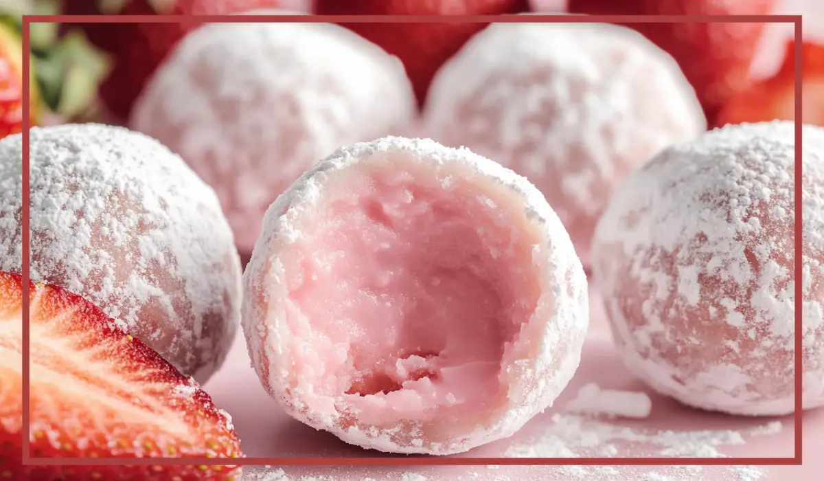 White Chocolate Strawberry Truffles