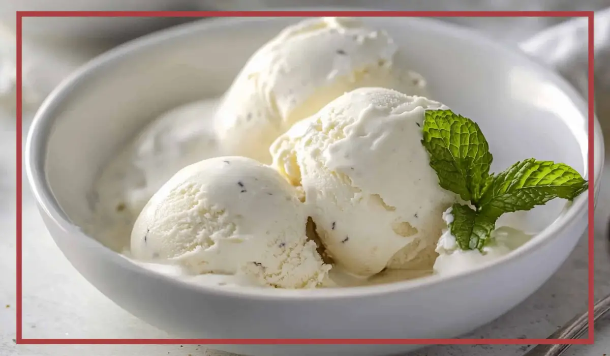 No-churn vanilla ice cream