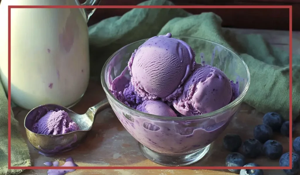 Blueberry ice cream