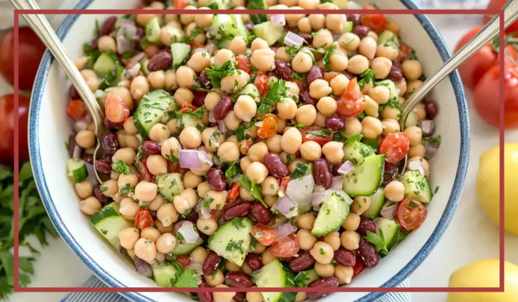 Mediterranean three bean salad