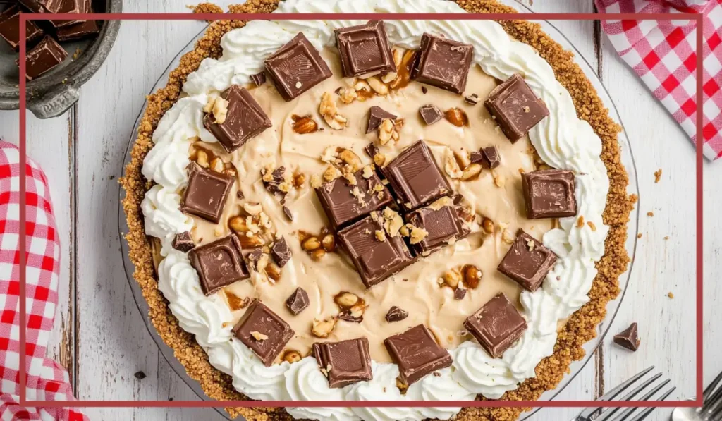 No-Bake Snickers Pie