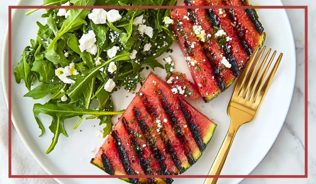 Grilled watermelon steaks