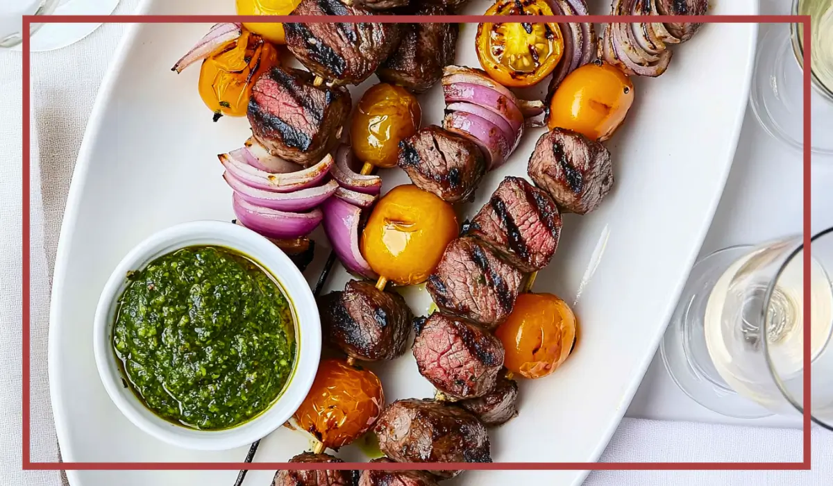 Grilled beef skewers