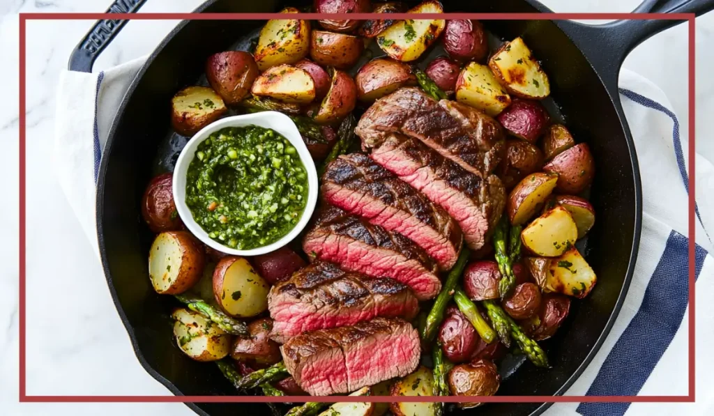 Steak with roasted potatoes