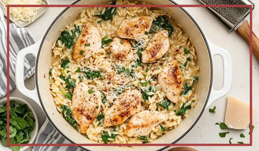 Creamy chicken orzo