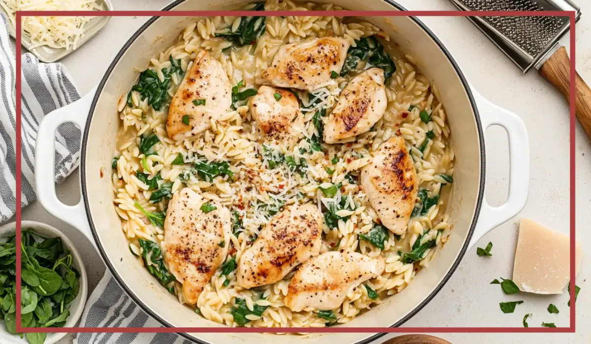 Creamy chicken orzo