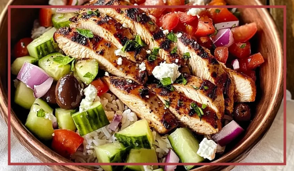 Greek Chicken Rice Bowl