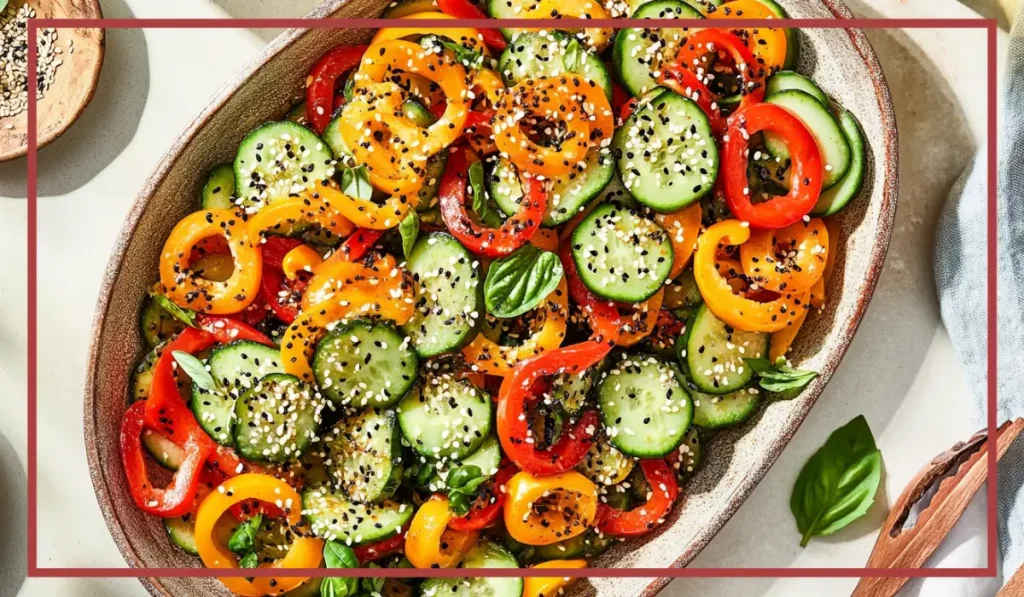 Cucumber pepper salad