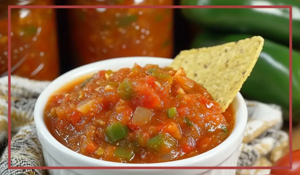 Homemade canned salsa
