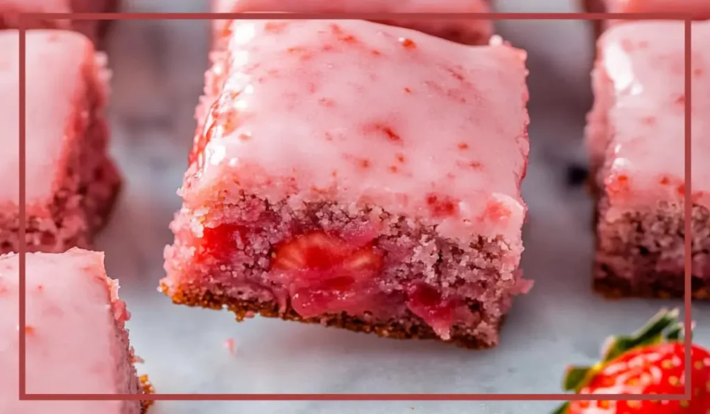 Strawberry cake mix brownies