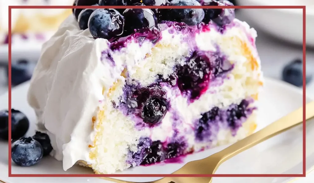 Blueberry Angel Food Cake