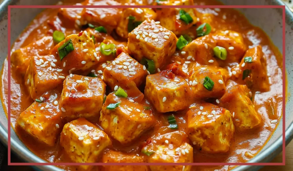 Creamy red curry tofu