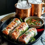 Salmon spring rolls
