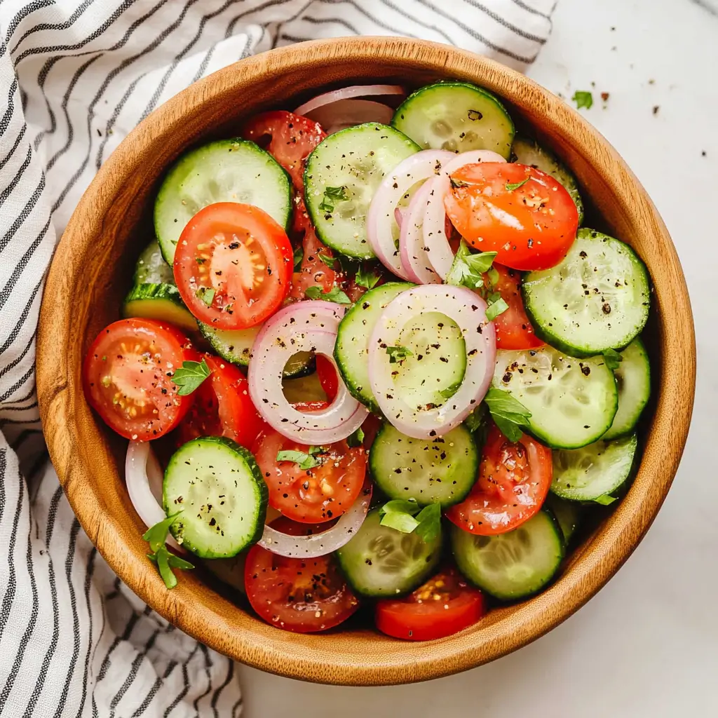 Cucumber tomato salad