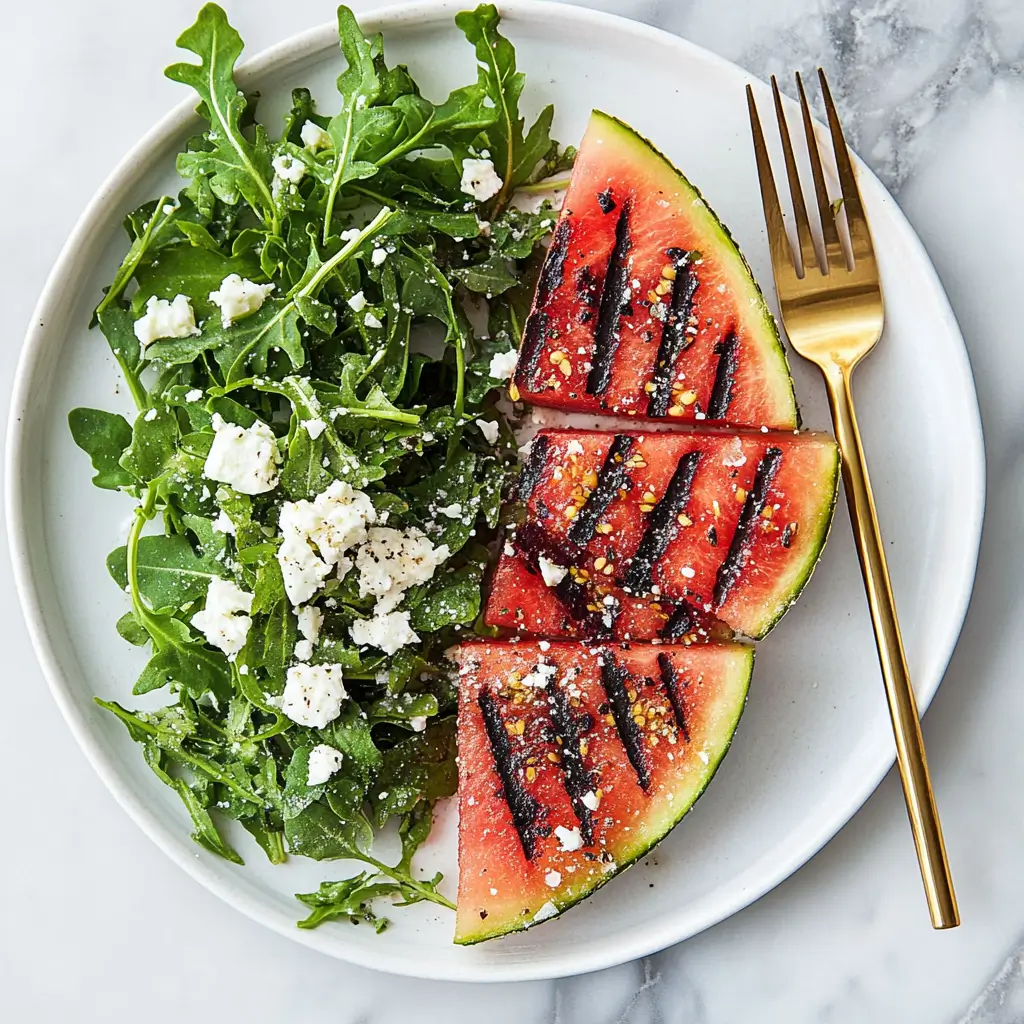 Grilled watermelon steaks