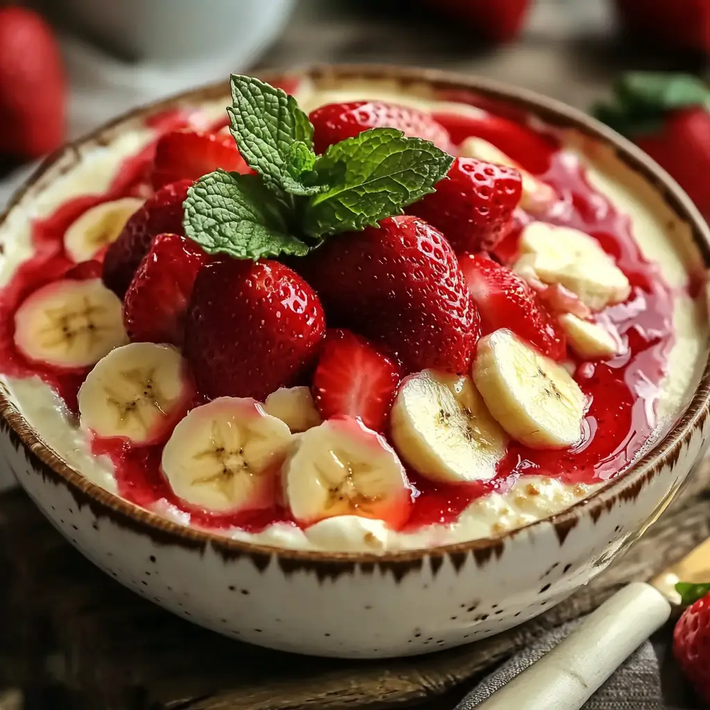 Strawberry banana trifle