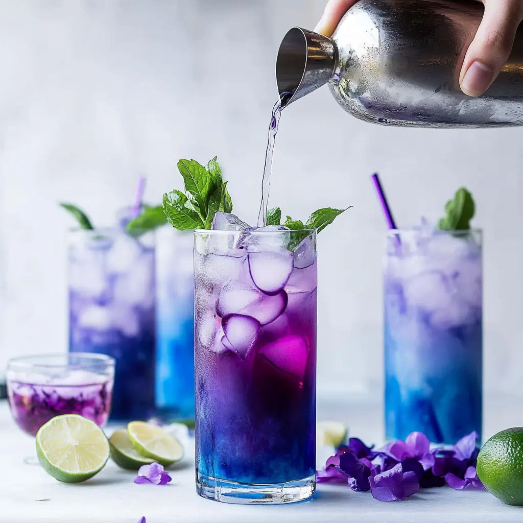 Butterfly pea mocktail
