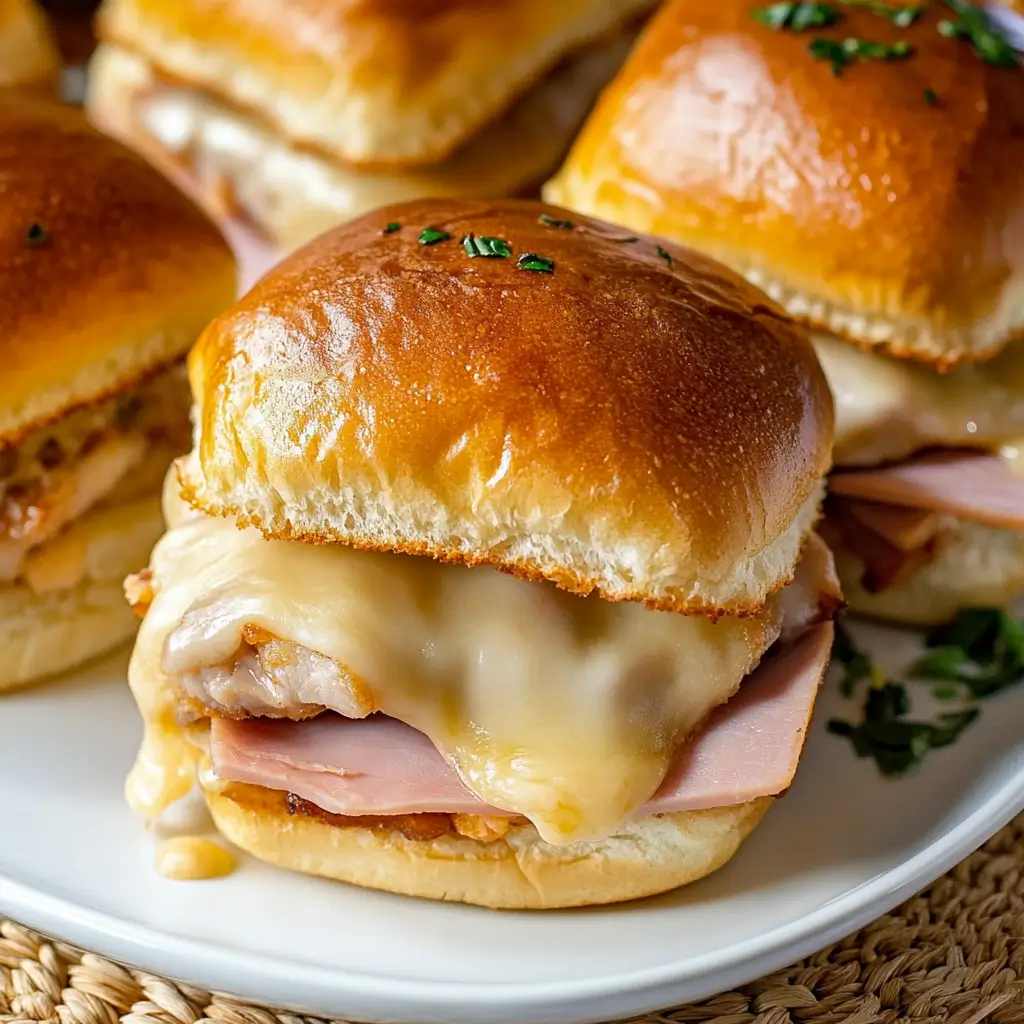 Swiss chicken sliders