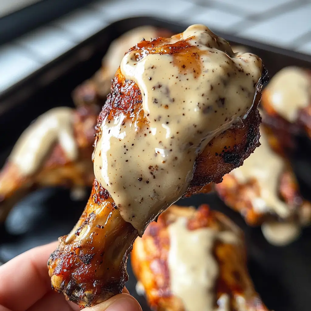 Butterflied chicken drumsticks