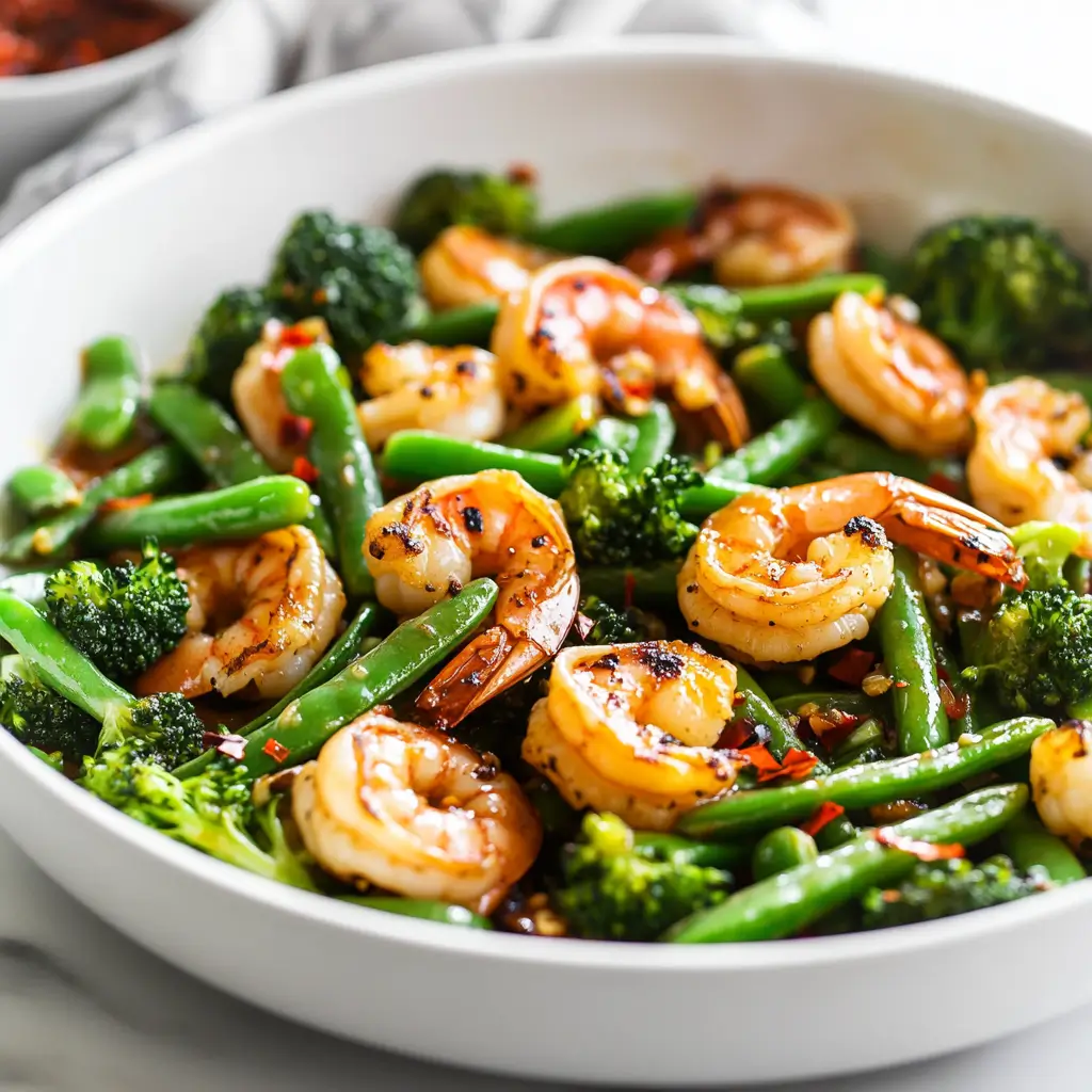 Spicy shrimp stir-fry