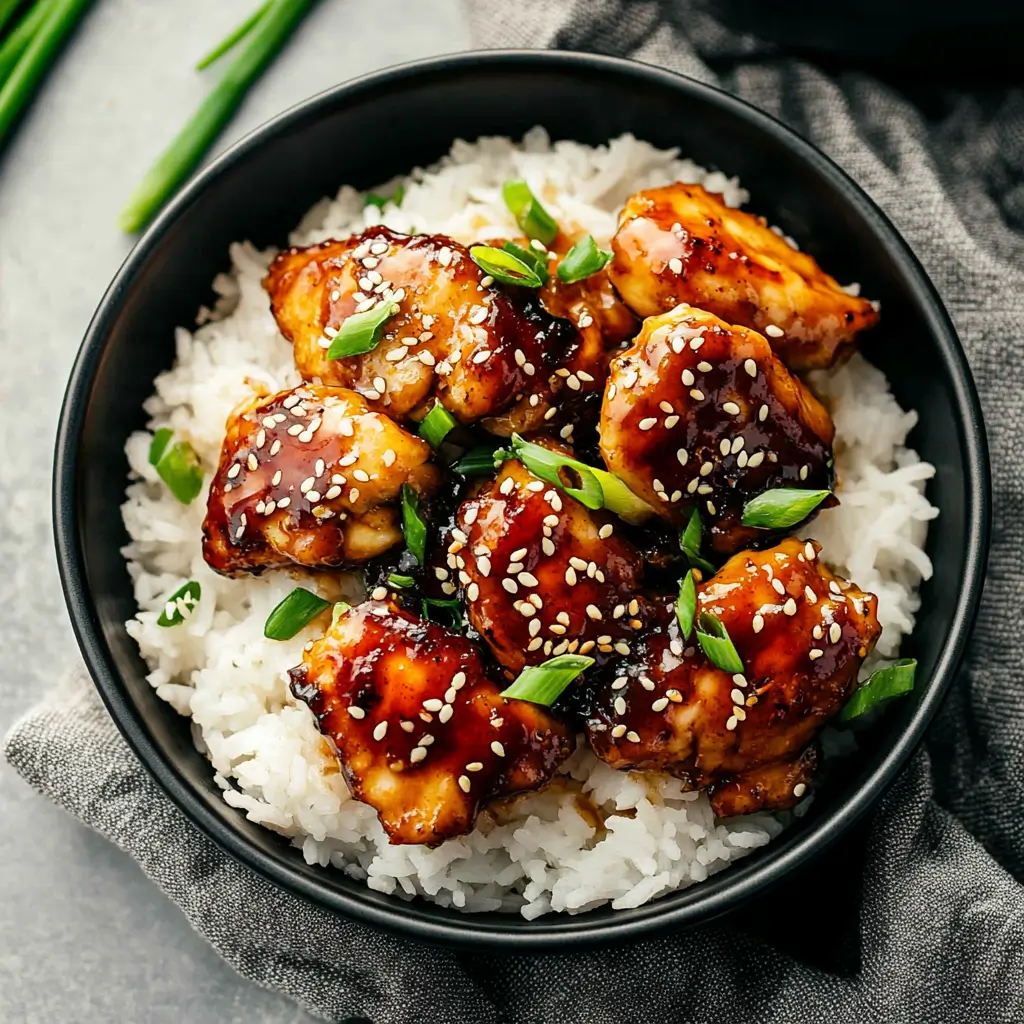 Sticky honey garlic chicken