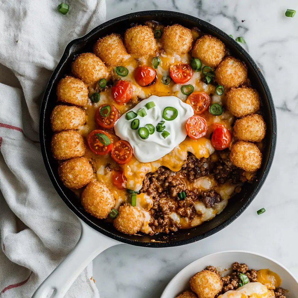 tater tot cheeseburger bake