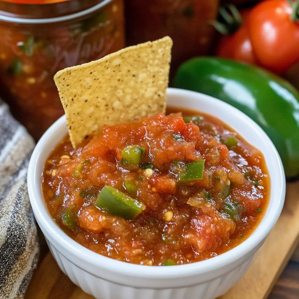 Homemade canned salsa