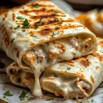 Creamy Garlic Chicken Wraps