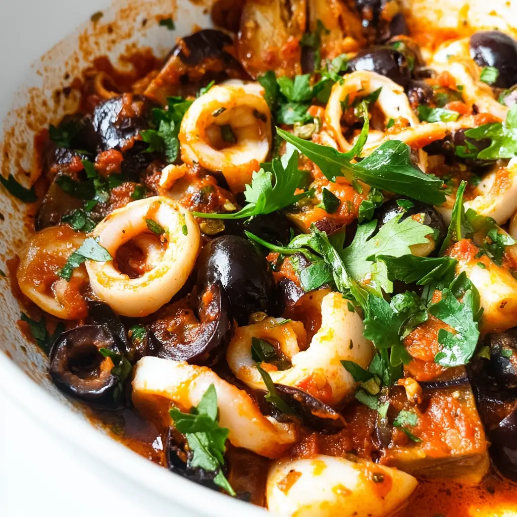 Squid with garlic