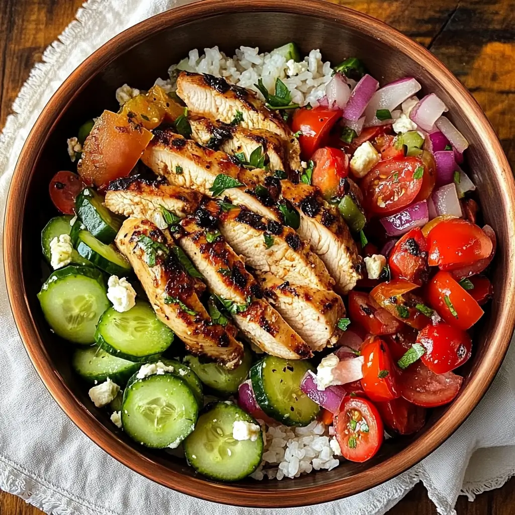 Greek Chicken Rice Bowl