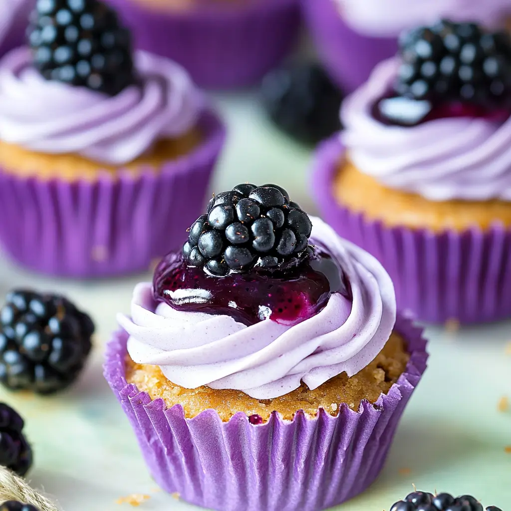 Mini Lavender Blackberry Cheesecakes