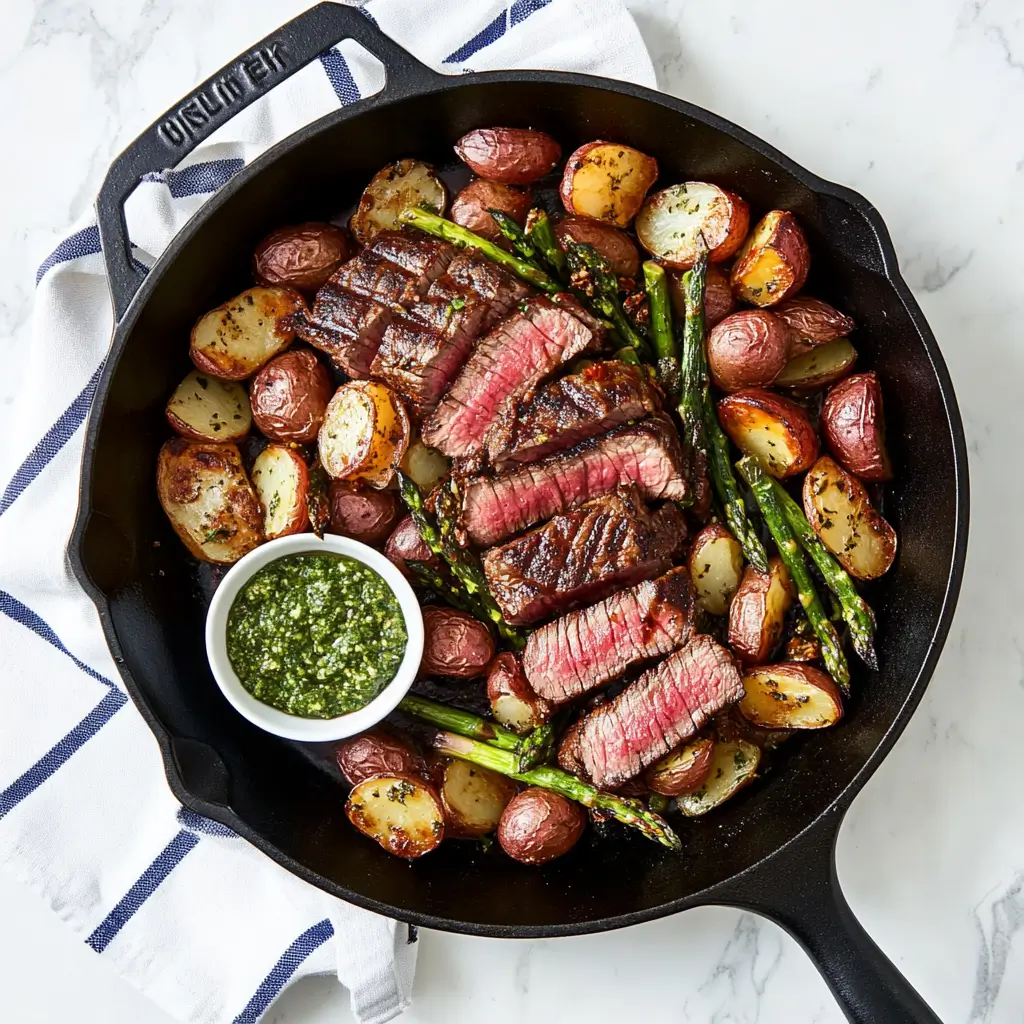 Steak with roasted potatoes