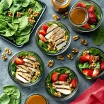 Strawberry Spinach Chicken Salad
