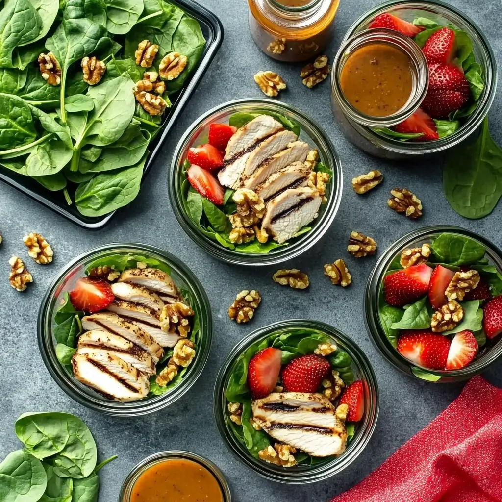 Strawberry Spinach Chicken Salad