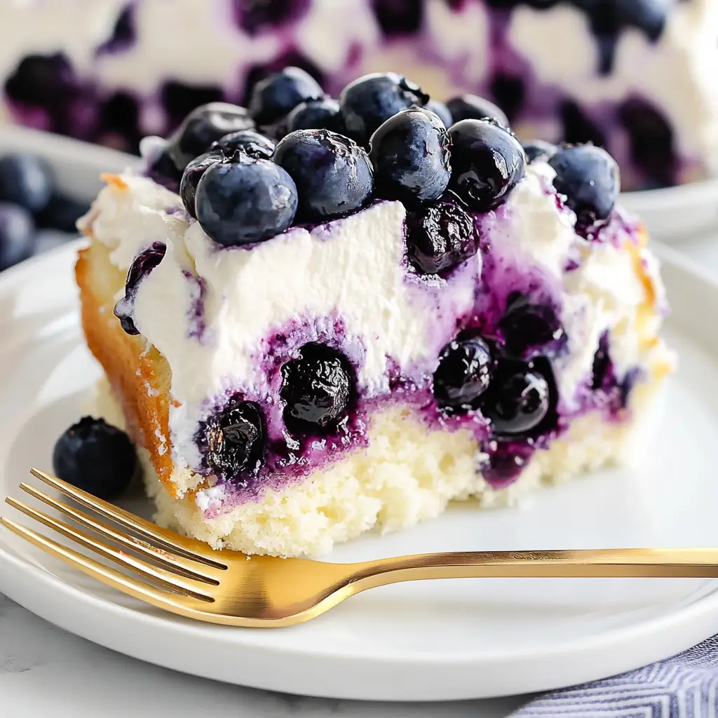 Blueberry Angel Food Cake