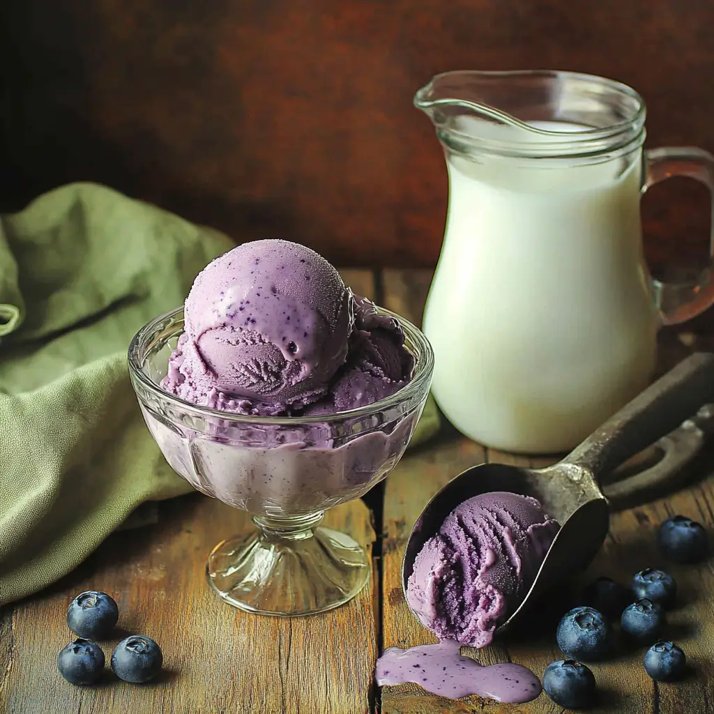 Blueberry ice cream 
