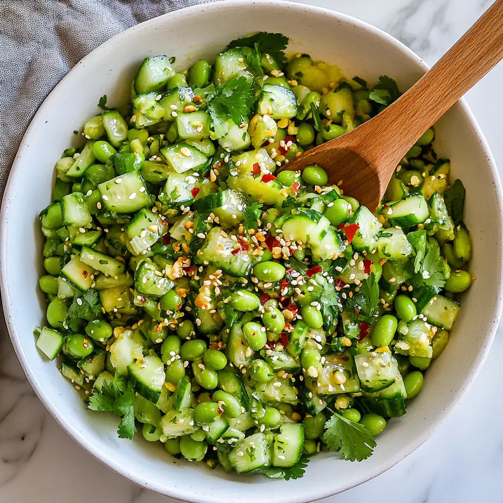 Spicy Cucumber Edamame Salad