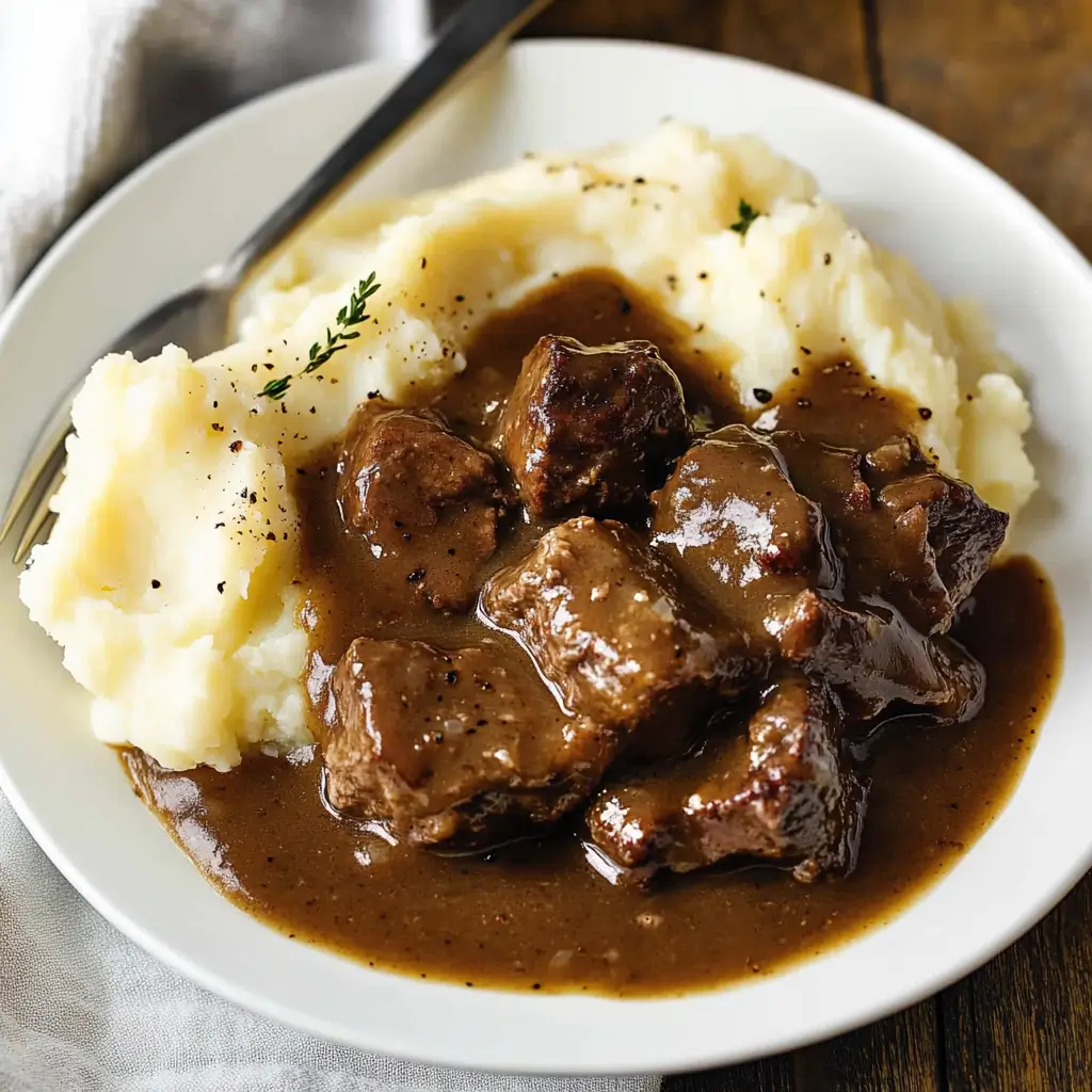 Sirloin Tips in Gravy