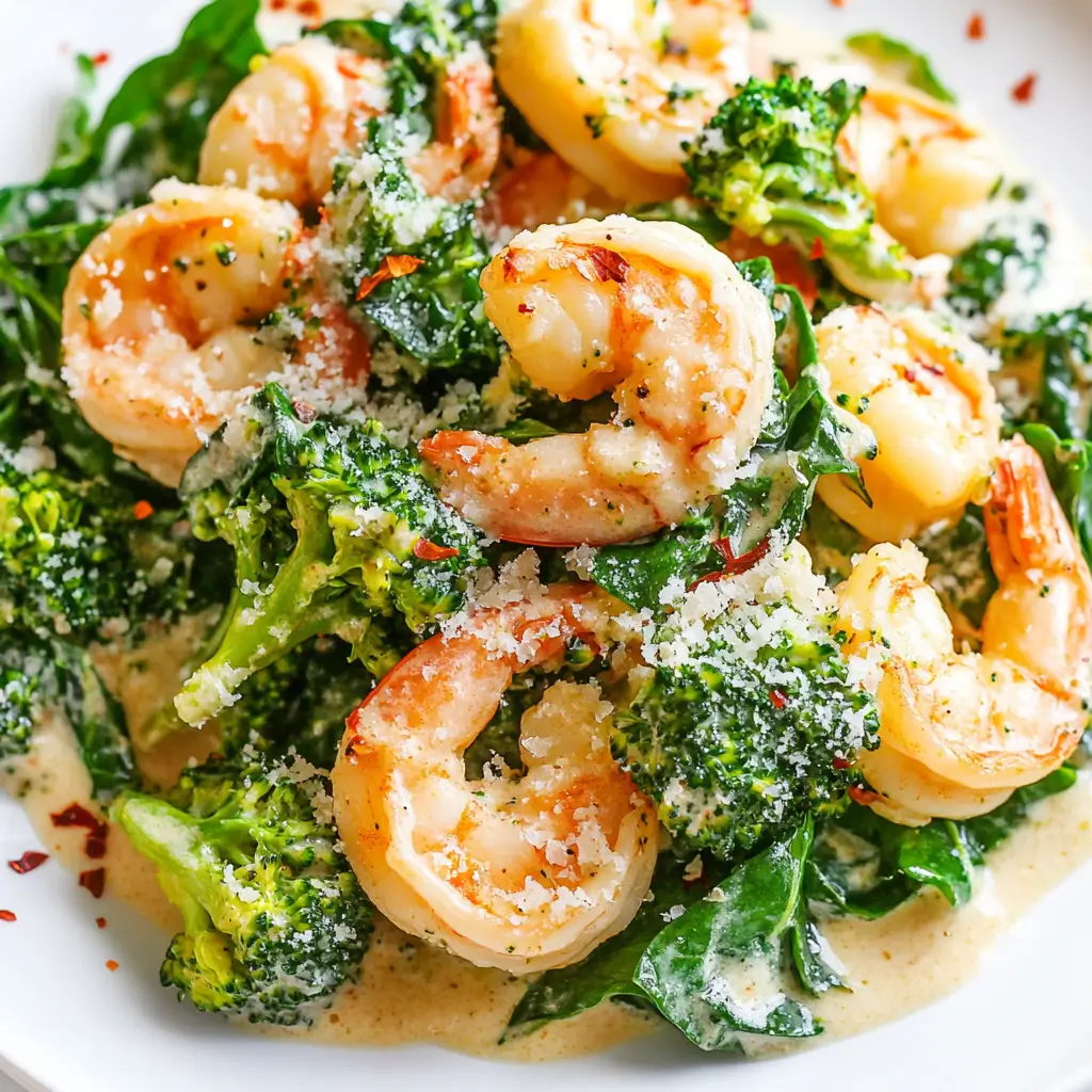 Creamy garlic shrimp