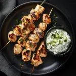 Grilled chicken skewers