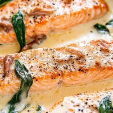 Tuscan Salmon with Parmesan Cream Sauce: An Incredible 7-Step Recipe