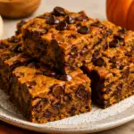 Fudgy Pumpkin Chocolate Chip Bars: Rich, Moist and Loaded with Chocolate