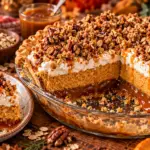 Milk Bar Hilly’s Pumpkin Caramel Pie – Creamy Pumpkin Ganache, Salted Caramel & Cinnamon Streusel